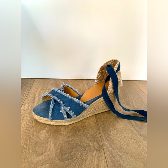 Castañer Espadrilles Bluma Azul Denim Size 6 - Picture 2 of 6